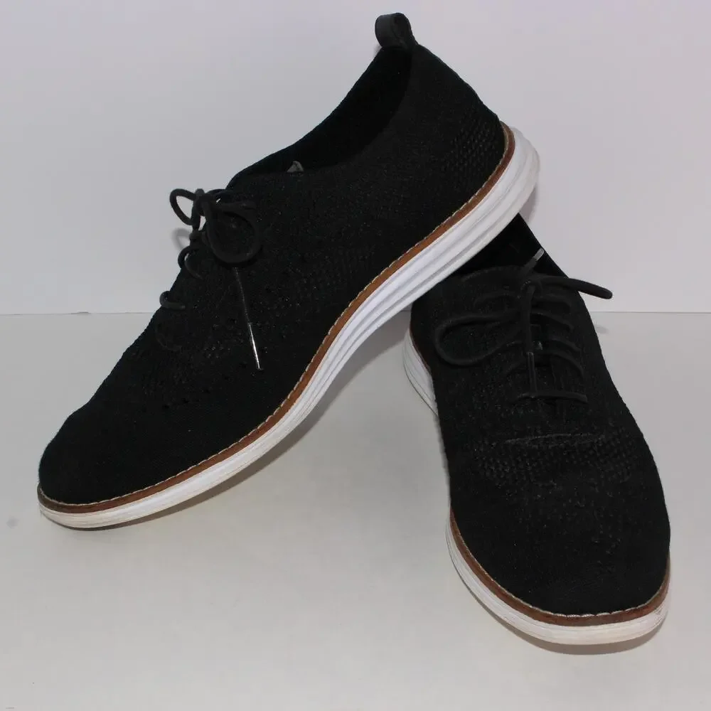 Cole Haan Womens Grand OS Sneakers Black Stitchlite Size 9B Gently Used